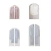 Storage Boxes 6 Pcs Full Zipper Translucent Clothes Cover Protector Dustproof Hanging Clothing Bag Waterproof Breathable Garment For .