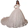 Dubai Arabiska Balklänning Bröllopsklänningar Plus Size Sweetheart Rygglösa Sweep Train Brudklänningar Bling Luxury Beading Paljetter Brudklänningar 2023