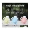 Party Favor Cartoon Pocket Handheld Small Fans Usb Mini Student Dormitory Desktop Bracket Portablet Table Fan Air Conditioner Drop D Dhzx0