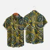 القمصان غير الرسمية للرجال أزياء الرجال Y2K تي شيرت هاواي قميص ساموا نسيج ثلاثي الأبعاد طباعة دافئ شاطئ قصير الأكمام ملابس كبيرة 03