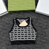 Women Crop Top Tee Knitted Tank Tops Letter Print Designer Vest Summer Breathable Knits Vests Sport Top