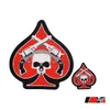 Couture Notions Outils Spades Poker Grand Punk Brodé Fer Sur Support Biker Badge Pour Veste Jeans Drop Delivery Vêtements Dhj5I