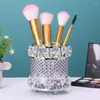 Boîtes de rangement de luxe en métal cristal maquillage Tube organisateur outils de beauté brosse porte-stylo bureau ornements décoratifs