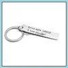 Key Rings Family Drive Safe Car Chain New Style Rostfritt stål Keychain Creative 321 N2 Drop Leverans smycken otcns