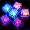 Inne imprezy imprezowe 2021 Flash Ice Cubes Wateractivated LED LED LED LED WŁĄCZONE W WODY DRIVE BARDS BROIDAL BROIDIN BRIFTY DHFJX