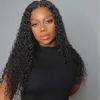 Curly Spets Front Wig 13x5x1 Middle Part Human Hair Wigs Pre Plucked Remy 28inch 180 Densitet Straight