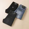 pantaloni jeans firmati pantaloni da uomo in denim caldo addensato slim fit jeans a punta piccola trend casual donne dritte