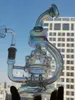 Gravity Glass Bong Hookahs Reciclador Dab Ligas Dab Smoking Accesory Water Tipes Water Bongs con taz￳n de 14 mm