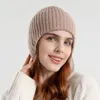 Boinas Invierno Cálido Sombrero de lana de tejer Gorro de protección para los oídos de bicicleta al aire libre grueso Varios colores Cómodo a prueba de viento