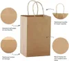 Torby do przechowywania 10-50PCS Kraft Paper Prezent wielokrotnego użytku Zakupy spożywcze do opakowania Prezenty rzemieślnicze