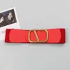 Mode femmes concepteur ceinture PU lettre V boucle élastique avec taille élastique joint Match robe manteau ceintures décoratives