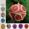 Party Dekoration 1pc Glitter Weihnachtsbaum Ball Pailletten glänzende Anhänger für DIY Weihnachten Home Festliches hängendes Jahr