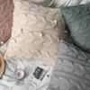 Подушка вязаная крышка с Botton Beige Pink Grey Green Solid для дивана для кровати дома декоративные 45x45 см.