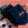 Notepads B6 Suede Travel Notebook With Combination Lock Password Star Agenda Diary Journal Notepad Business Stationery Drop Delivery Dhuxk