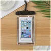 Party Favor Luminous Mobile Waterproof Bag Summer Swimming Phone Sleeve With Lanyard Drop Delivery Home Garden Festive Supplies Event Dhpru