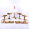 Festive Supplies Other & Party 1pcs Gold Silver European Style Crystal Metal Cupcake Wedding Cake Stand Rack Set Holiday DisplayTrayOther Ot