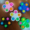 Giocattoli divertenti pops di dito spinta a bolle giocattolo giocattolo spinner spremere sensoriale antim -stress rotazione spinner regalo regalo 1304