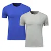Męskie tshirts niestandardowe męskie ubrania Topy niebieskie i szary krótkie rękaw 230109