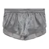 Underpants Sexy Mens Boxer Shorts Bugle Pouch Panties Jockstrap Silk Satin Slip Homme Underwear Calzoncillos Hombre Boxershorts Trunks