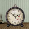 Running Shorts Clock Alarbell Vintage Clocks Bedside Desk Retro Light Night Silent Rustic Iron Portable Travel Desktop Decorative