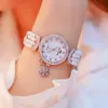 Wristwatches WOMEN'S WATCHES FOUR LEAF CLOVER LUCKY GRASS BRACELET FEMALE QUARTZ WRISTWATCH LUXURY LADIES WATCH