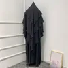 Ubranie etniczne francuska moda muzułmańskie kobiety hidżab abaya mosque ramadan modlitwa Long Arabowa welon Oman Katar Kaftan Casual