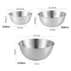 Bowls 1.2/1.8/2.5L 304 Stainless Steel Solid Kitchen Storage Set Anti-scalding Salad Mixing For Soup