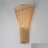 Lampada da parete Decorazione rurale Bamboo E27 Giardino creativo Legnosità Luce Fattoria El Corridoio per scale Decorazioni per interni Drop Delivery Home S Dheko