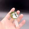 かわいい緑のフクロウのガラスボウル水ボングパイプ水ギセル喫煙アクセサリードームダブネイルシーシャ