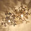 Lampes suspendues Nordic Creative En Acier Inoxydable Pétale Lustre Net Rouge Sequin Lampe Boutique Vitrine Art Restaurant Bar Table