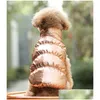 Vestuário para cães vestuário de inverno à prova de vento, colete descendente de cachorros acolchoados cães pequenos cães quentes chihuahua roupa yorkie suprimentos de animais de estimação entrega dhlz5