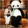 Plyschdockor 95 cm söt baby stor nt halsduk panda björn fylld djurdocka djur leksak kudde tecknad kawaills flickor älskare gåvor 220409 dhfnm