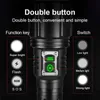 Фонарики факелы 100000 Lumen Flashlight XHP160 Мощный светодиодный фонарик 4500 мАч USB Перезаряжаемая факел IP6 Tactical Flashlign