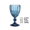 Groothandel 240ml 300ml 4 kleuren Europees type reliëf gekleurd glas wijnglazen verdikte hoge vintage wijnwaren