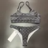 2023 Damen-Bikini-Badeanzug, mit Buchstaben bedruckt, atmungsaktiv, Badebekleidung, Bikini für Frauen, Sommer, Strand, zweiteilig, modisch, hohe Taille, Designer-Badeanzüge, 15 Stile, Größe S-XL