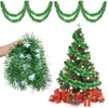 Decorações de Natal 6pcs 2m Tinsel Garland para ano de casamento Decoração pendurada Decoração Metallic Twist Natal Tree Ornament