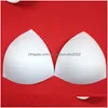 Accessori intimi 1 paio / lotto Inserti imbottiti per costume da bagno Abbigliamento donna Schiuma Triangolo Spugna Pad Coppe pettorali Reggiseno bikini Pad Dr Dhmdf