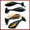 2 x Motorrad-LED-Blinker, Seitenspiegel für Honda CBR1100XX Blackbird CBR1100 CBR 1000 XX 2002 2003 2004 05 06, Carbon-Blinker, Rückspiegel, 6 Farben