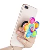 Fidget Spinner Leksaker Mobiltelefonställ Finger Push Bubble Hand Spinners Mobiltelefonhållare för ADHD Ångest Stresslindring Sensorisk Fest Favor Kids Toy 1302