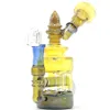 Plus glas bong hopah 503pfg söt robot fumed hängrör 7.5 "höjd 14 mm manlig dabb vattenrör