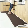 Tapis Long Tapis de cuisine Tapis de sol imperméable et résistant à l'huile Antifatigue Coussin de pied antidérapant Tapis résistant à l'usure Porte Drop Livraison Home Garde Dhnxl