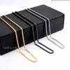 Chains 10pcs/ Lot Mens Women Jewelry Stainless Steel Gold 2mm 2.4mm Fashion Box Chain Necklace 18''-32'' Wholesale
