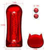 Beauty Items Wireless Blasting Machine Cup Penis Masturbation Device Crystal Transparent Double Vibration Shock Ball Male sexy tool for Men