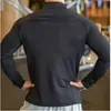 Kvalitet Men jacka Sports Zip Up Long Sleeve T-shirts snabb torr gym fitness elasticitet rockar löpande man tröjor s-3xl