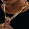 Joyería Hip Hop Iced Out Collar de cadena de eslabones cubanos con diamantes de moissanita Vvs de plata de ley 925 de 12 mm