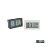 Instruments de température Noir / Blanc Mini Digital Lcd Environnement Thermomètre Hygromètre Humidimètre Dans La Chambre Réfrigérateur Glacière D Dhvfw