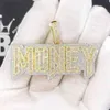 Collana Hip Hop con ciondolo personalizzato in argento 925 con nome personalizzato in moissanite di nuova concezione per uomo e