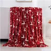 Blankets Christmas Fleece Blanket Throw Lightweight For Sofa Bed Cam Thermal Towel Winter Warm 150X200Cm Drop Delivery Home Garden Te Dhup9