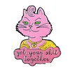 Rozetler Broşlar Carolyn Emaye Pin Karikatür Tv Serisi Gömlek Yaka Sırt Çantası Afiş Rozeti Pembe Kedi Bayan Takı Hediye Arkadaşlar Dhsau'nuzu Alın