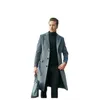 Mélanges de laine pour hommes Personnalité de la mode Manteau long Robe moulante allongée Veste décontractée japonaise et coréenne Épaisse laine 230107